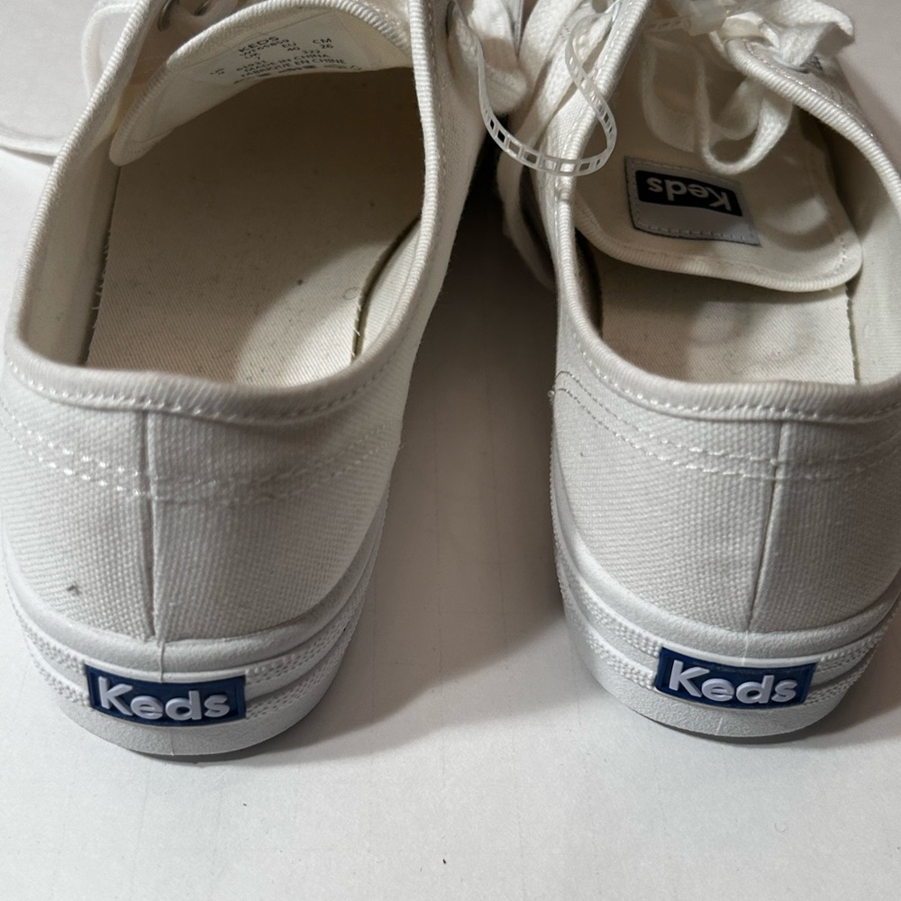 Keds Off-White Canvas Lace-Up Shoes - Picture 7 of 11